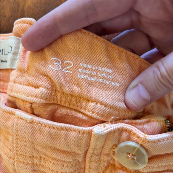 Pilcro Anthropologie woman’s light orange wide leg jeans - Picture 8 of 13